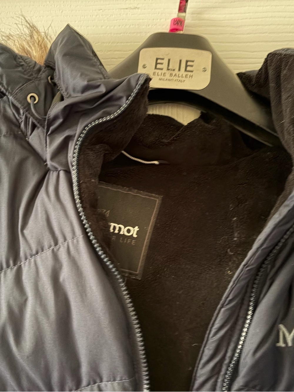 Marmot Women's Navy Quilted Hooded Puffer Jacket - Picture 2 of 2